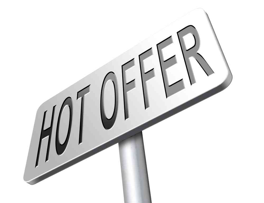 sign showing hot offer