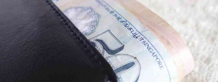 wallet with Singapore dollars