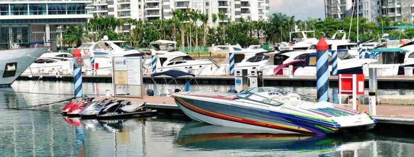 yachts berthing at Sentosa Cove