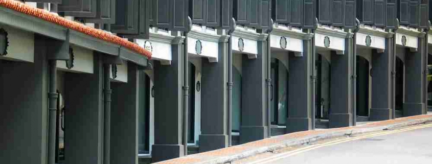 row of shophouses for commercial property loan
