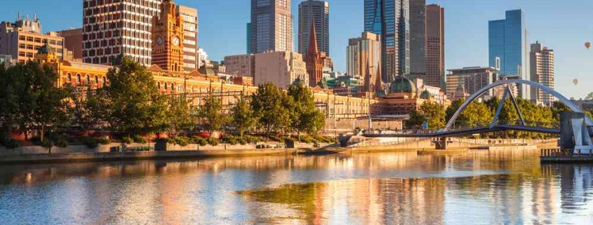 Melbourne properties in background